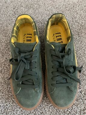 Puma x Fenty by Rihanna Creeper Platform Sneakers Green Gum Sole